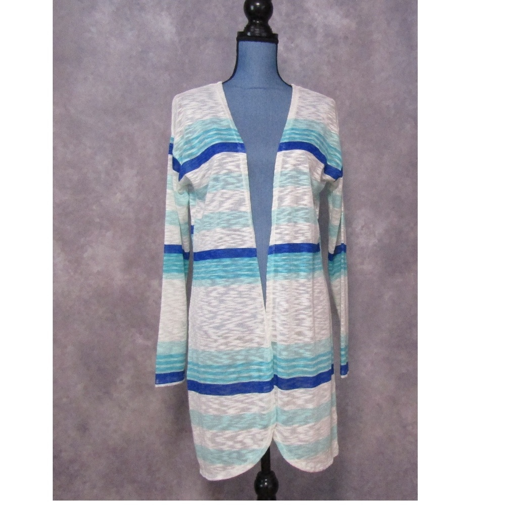 NWT Love by Design Blue Open Front Cardigan Size L